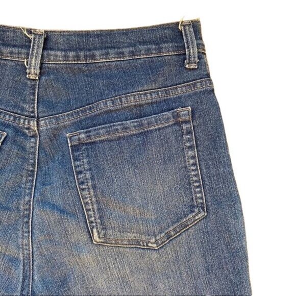 Gloria Vanderbilt Amanda Blue Capri Cuffed Jeans Size  6 - Picture 3 of 12